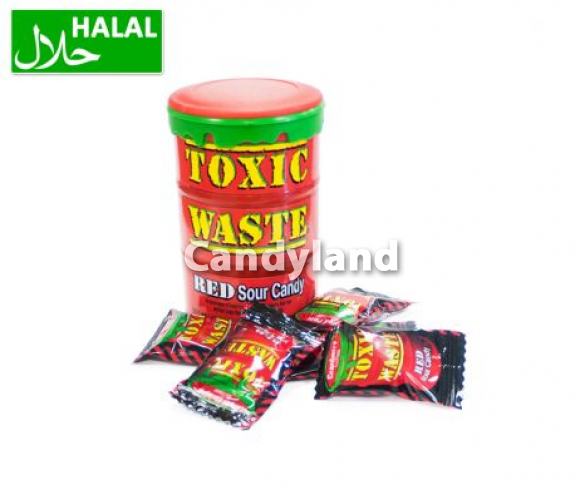Toxic Waste Red Sour Candy Drum