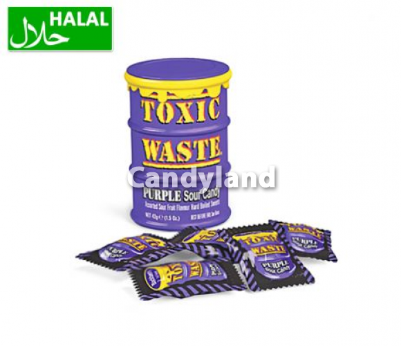 Toxic Waste Purple Sour Candy Drum